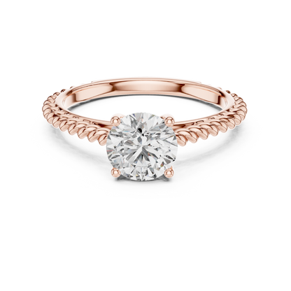 Twisted Shank Lab Grown Diamond Engagement Ring