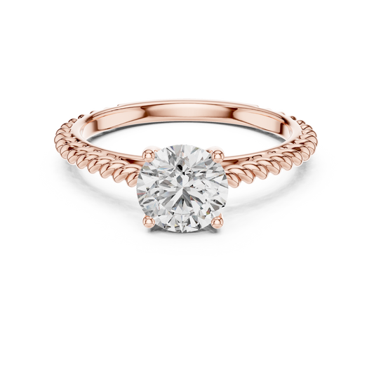 Twisted Shank Lab Grown Diamond Engagement Ring