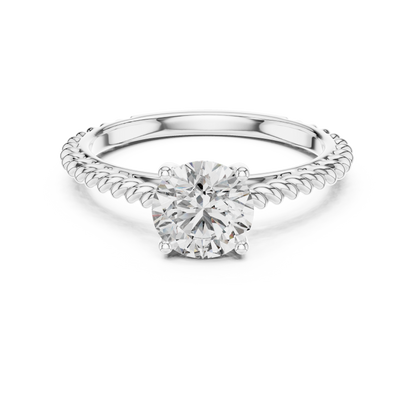 Twisted Shank Lab Grown Diamond Engagement Ring