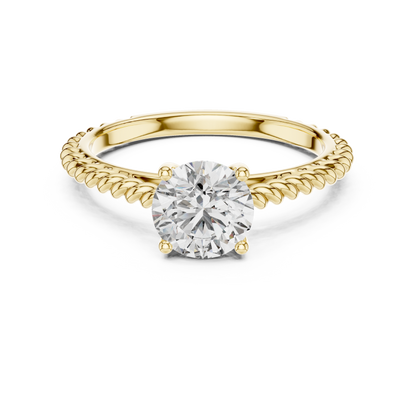 Twisted Shank Lab Grown Diamond Engagement Ring