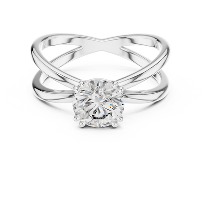 Round Cut Lab Grown Diamond Split Shank Engagement Ring