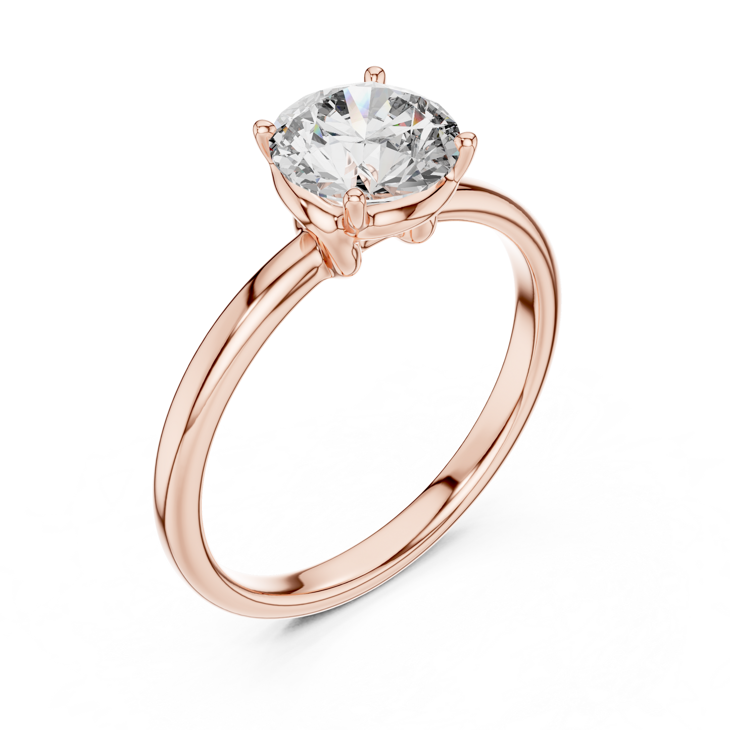 Timeless Round Lab Grown Diamond Engagement Ring