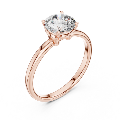Timeless Round Lab Grown Diamond Engagement Ring