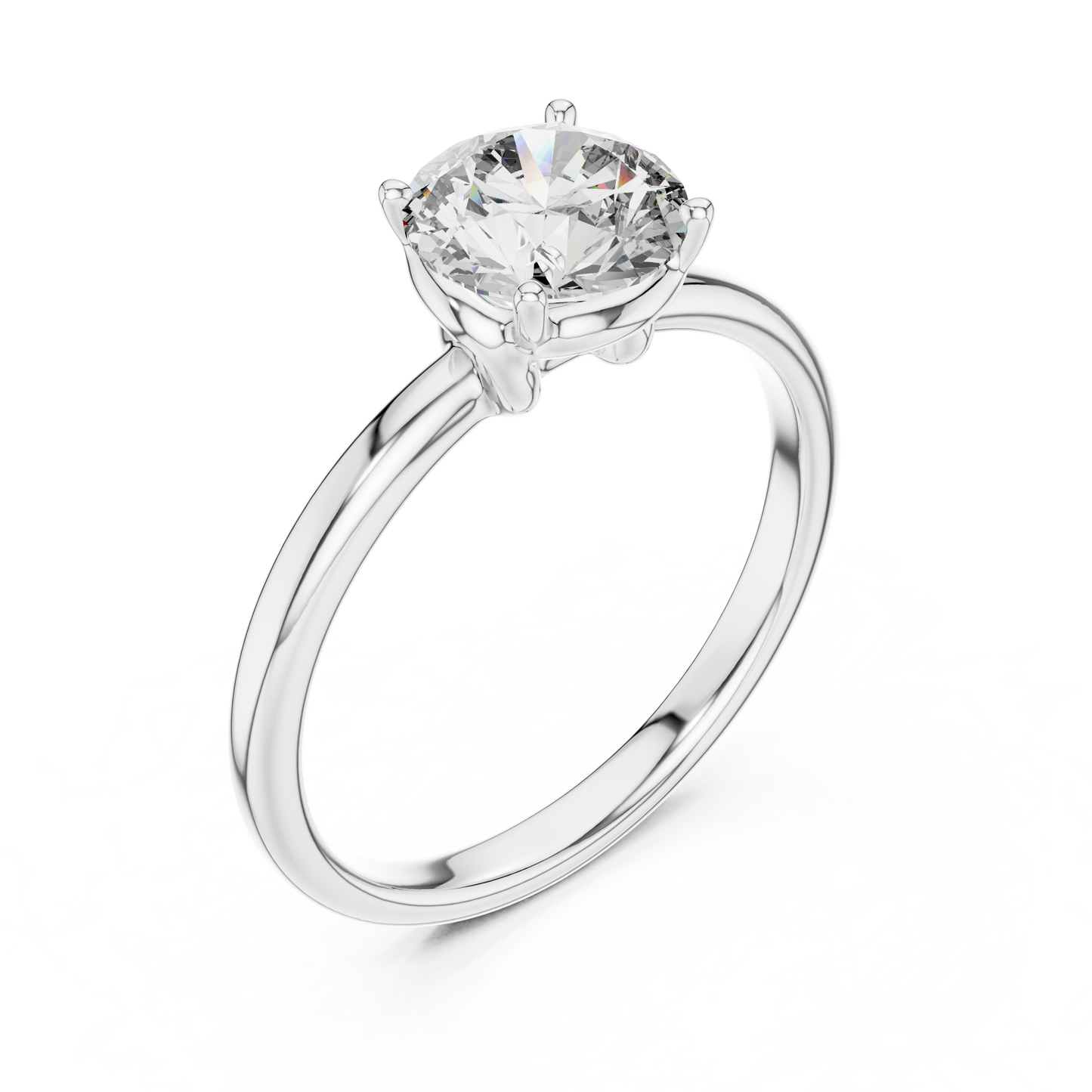 Timeless Round Lab Grown Diamond Engagement Ring