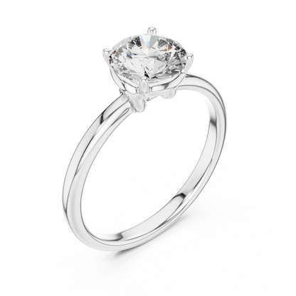 Timeless Round Lab Grown Diamond Engagement Ring