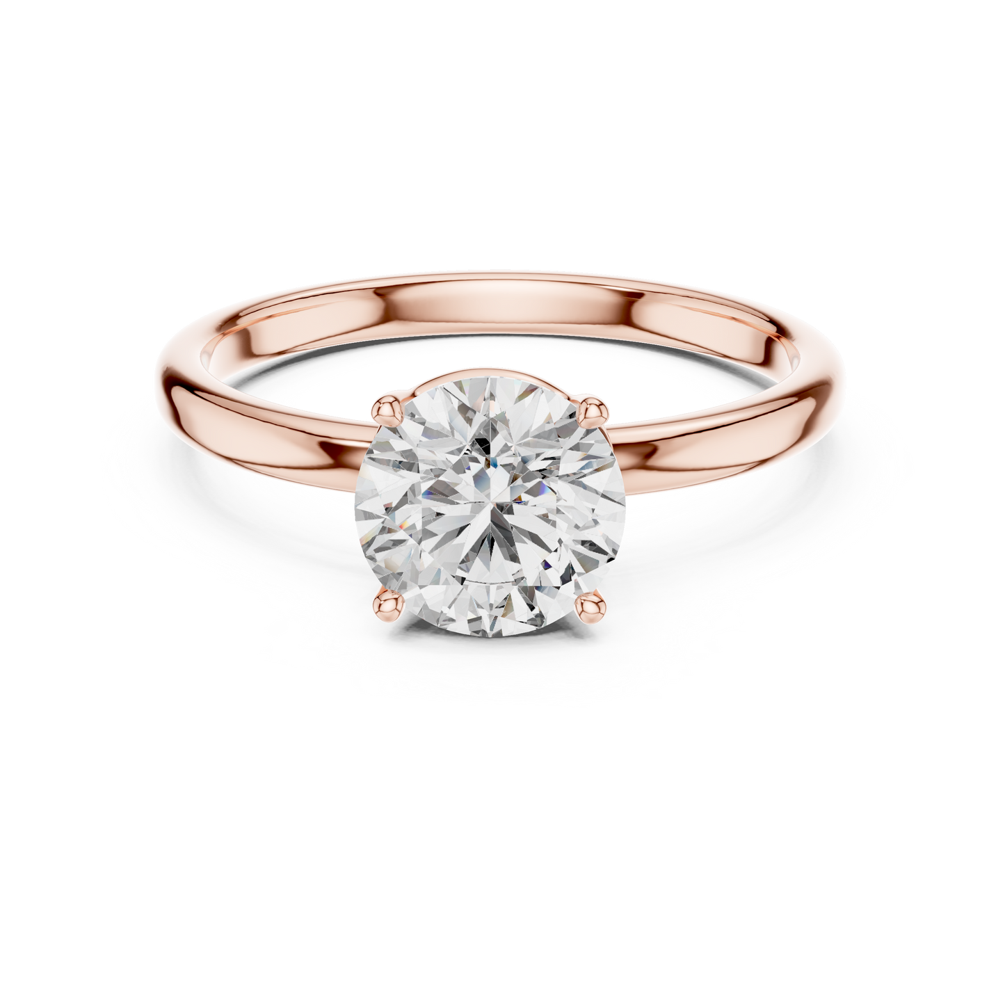 Timeless Round Lab Grown Diamond Engagement Ring