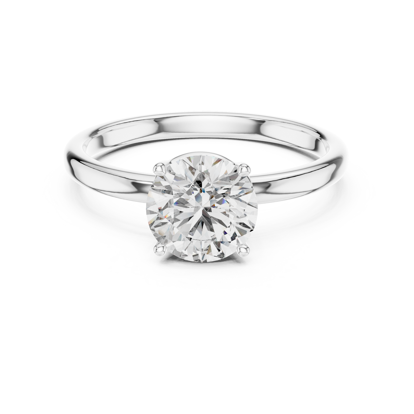 Timeless Round Lab Grown Diamond Engagement Ring