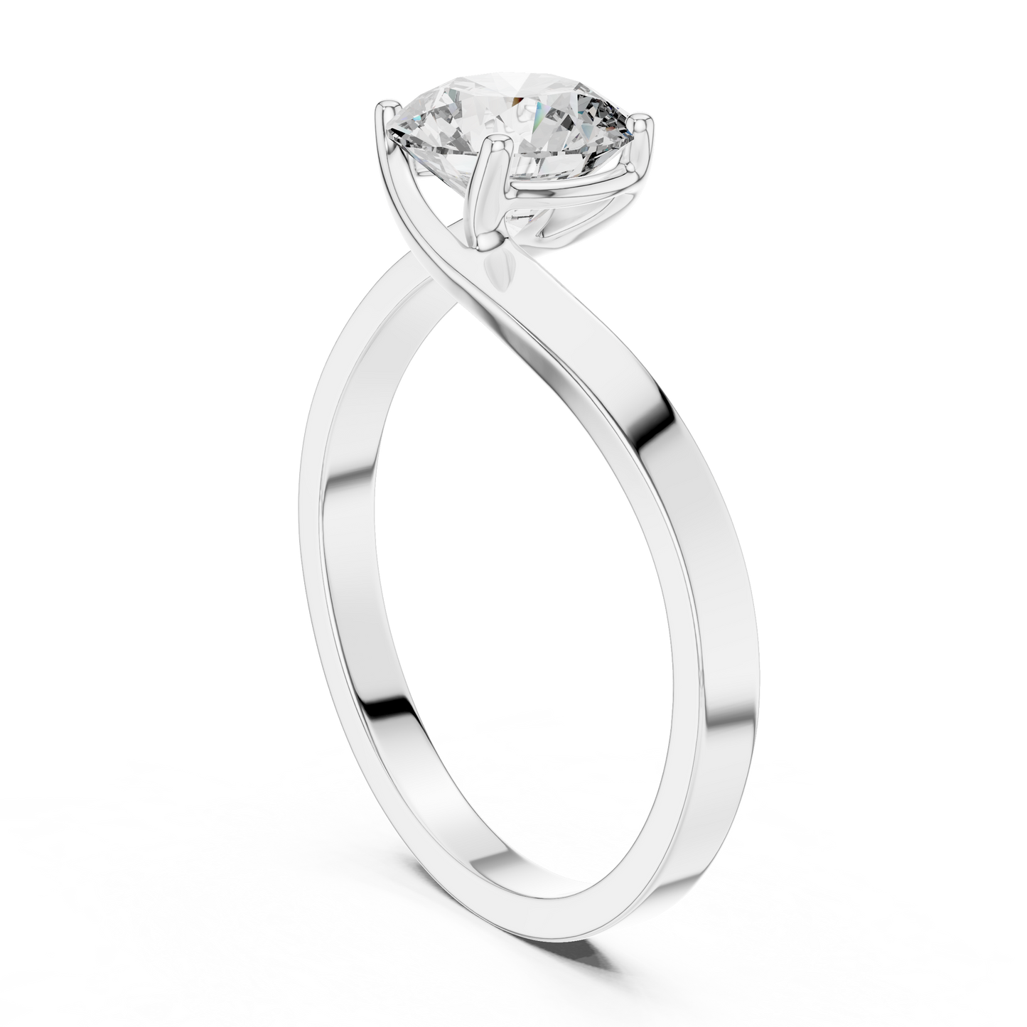 Minimalist Yellow Gold Lab Grown Diamond Solitaire Ring