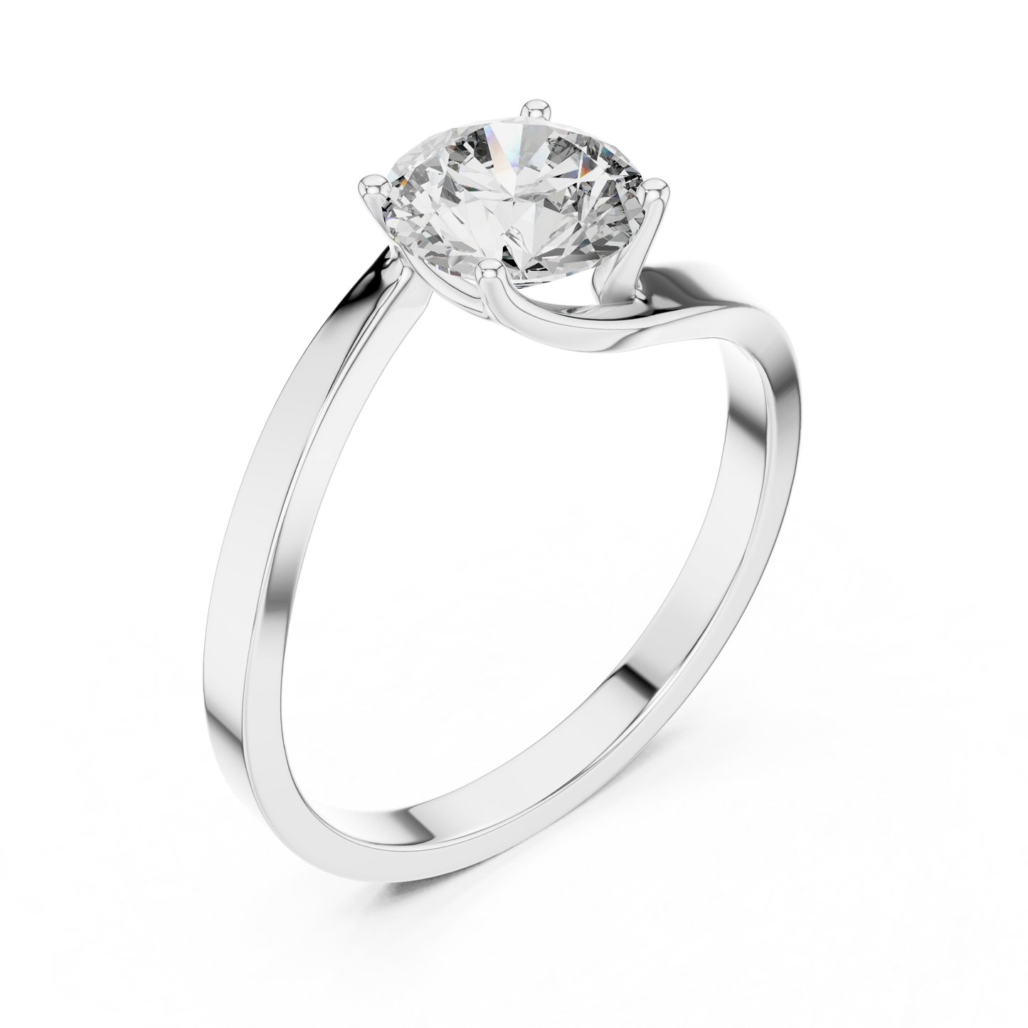 Minimalist Yellow Gold Lab Grown Diamond Solitaire Ring