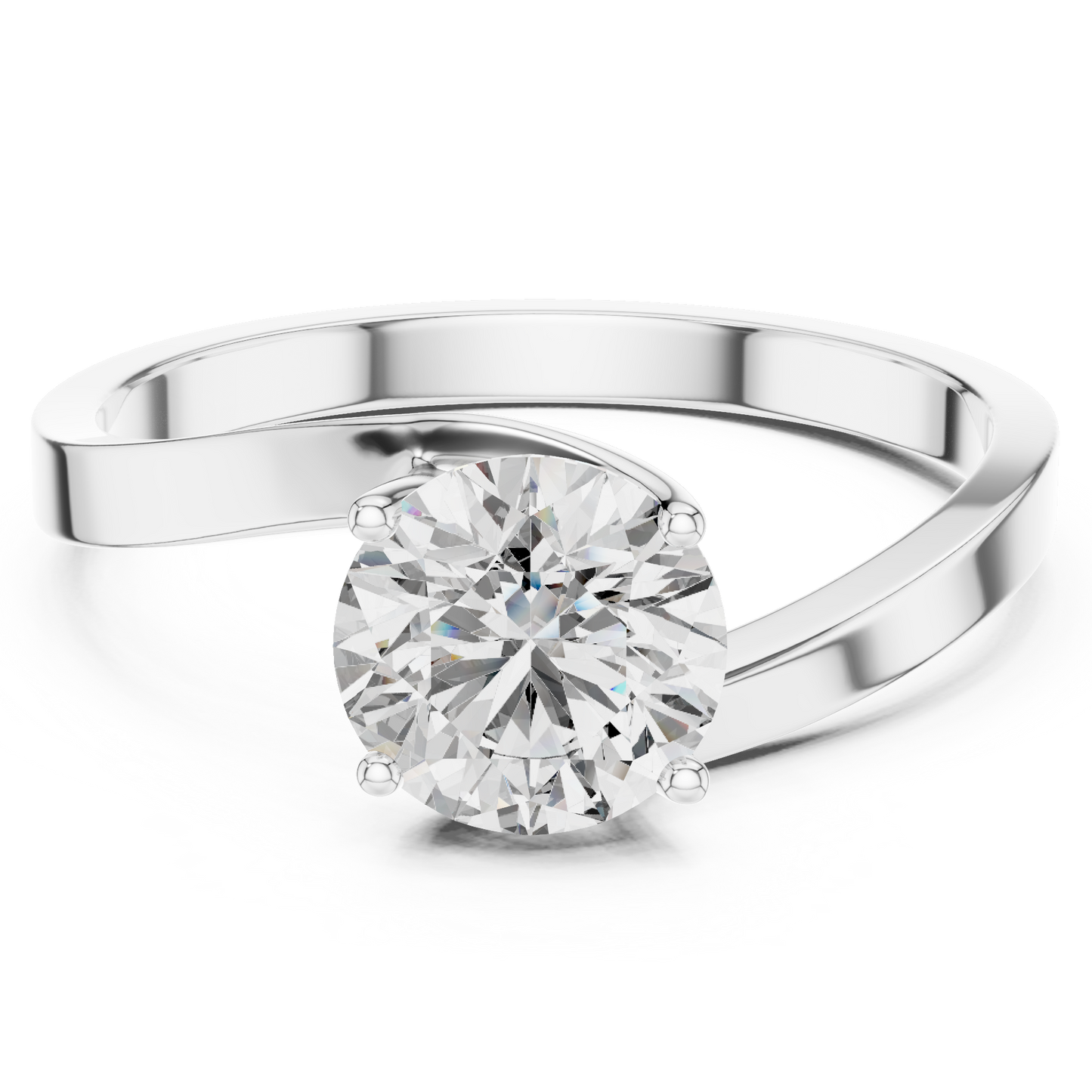 Minimalist Yellow Gold Lab Grown Diamond Solitaire Ring