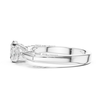 Exclusive Gold Oval-Cut Diamond Three Stone Ring