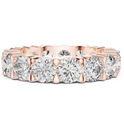 Round Brilliant Lab-Grown Diamond Full Eternity Matching Rings in White Gold