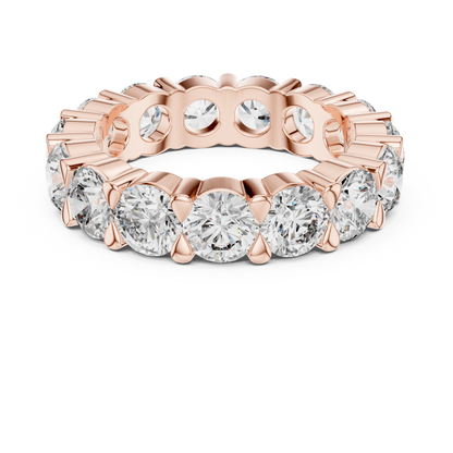 Round Brilliant Lab-Grown Diamond Full Eternity Matching Rings in White Gold