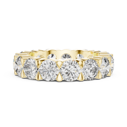 Round Brilliant Lab-Grown Diamond Full Eternity Matching Rings in White Gold
