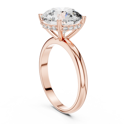 Round Brilliant Solitaire Lab-Grown Diamond Ring in 14K Rose Gold