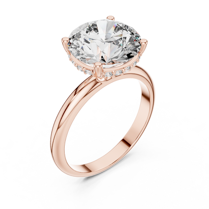 Round Brilliant Solitaire Lab-Grown Diamond Ring in 14K Rose Gold
