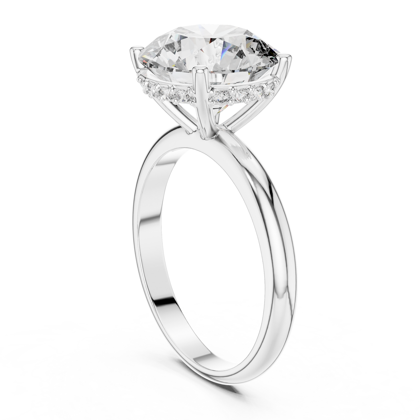 Round Brilliant Solitaire Lab-Grown Diamond Ring in 14K Rose Gold