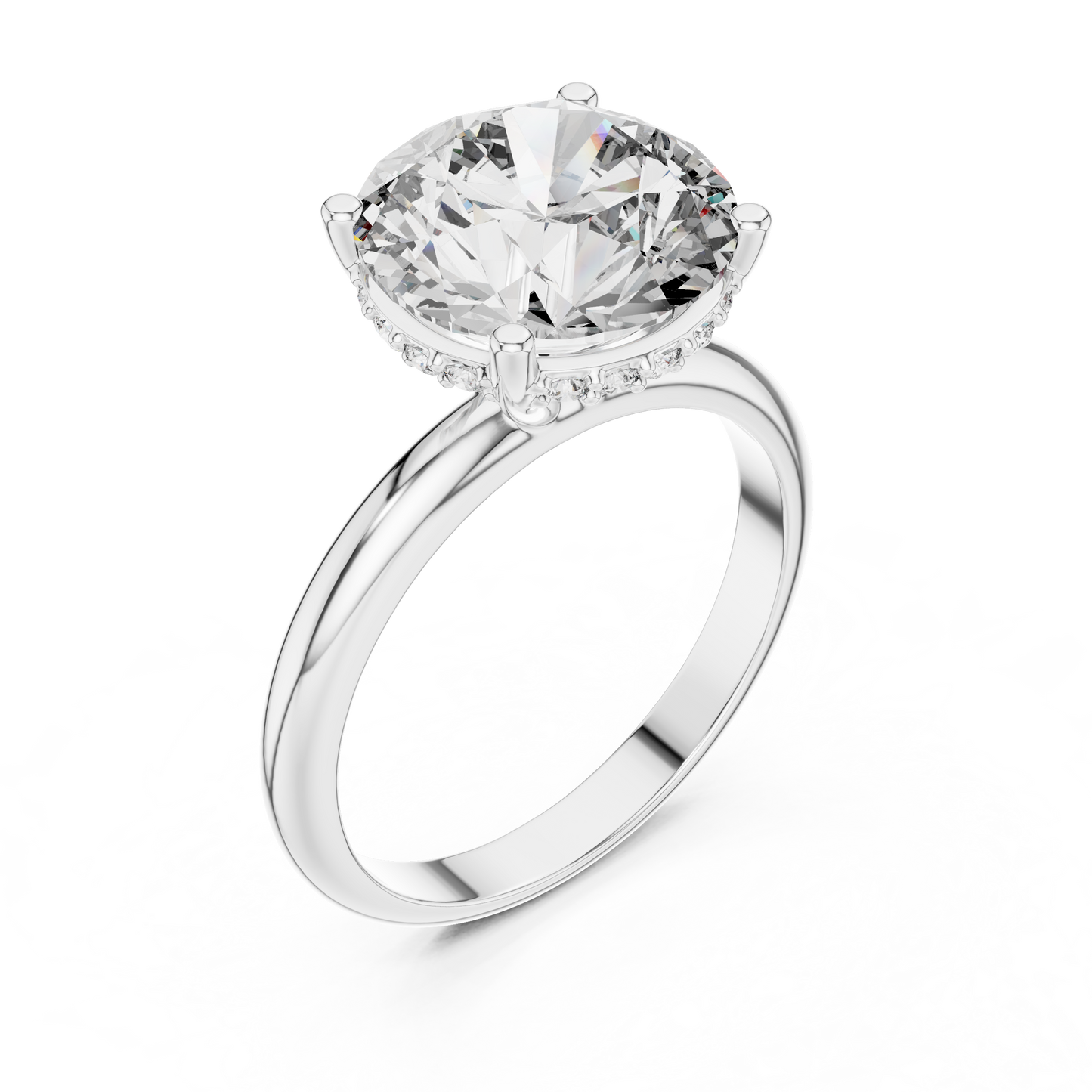 Round Brilliant Solitaire Lab-Grown Diamond Ring in 14K Rose Gold