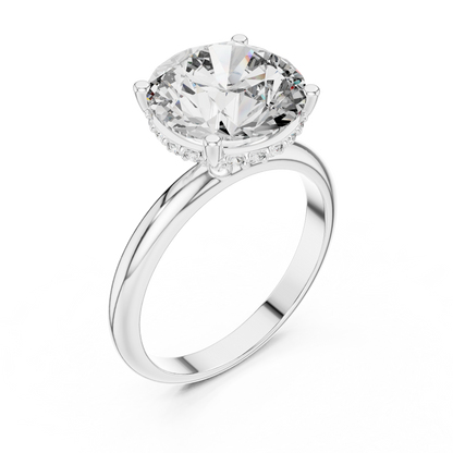 Round Brilliant Solitaire Lab-Grown Diamond Ring in 14K Rose Gold