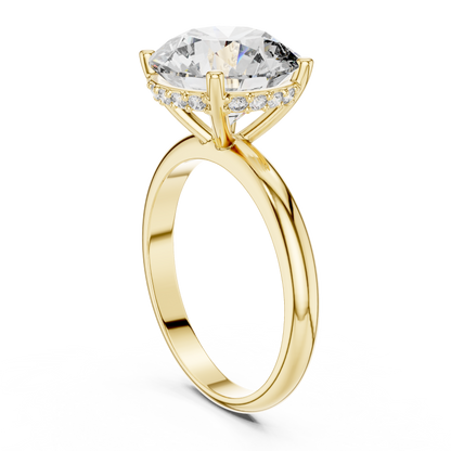 Round Brilliant Solitaire Lab-Grown Diamond Ring in 14K Rose Gold