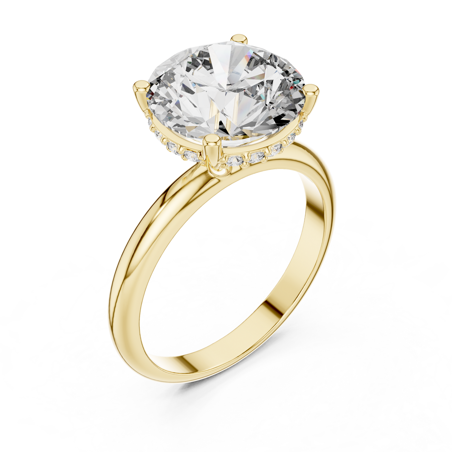 Round Brilliant Solitaire Lab-Grown Diamond Ring in 14K Rose Gold