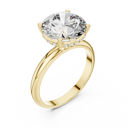 Round Brilliant Solitaire Lab-Grown Diamond Ring in 14K Rose Gold