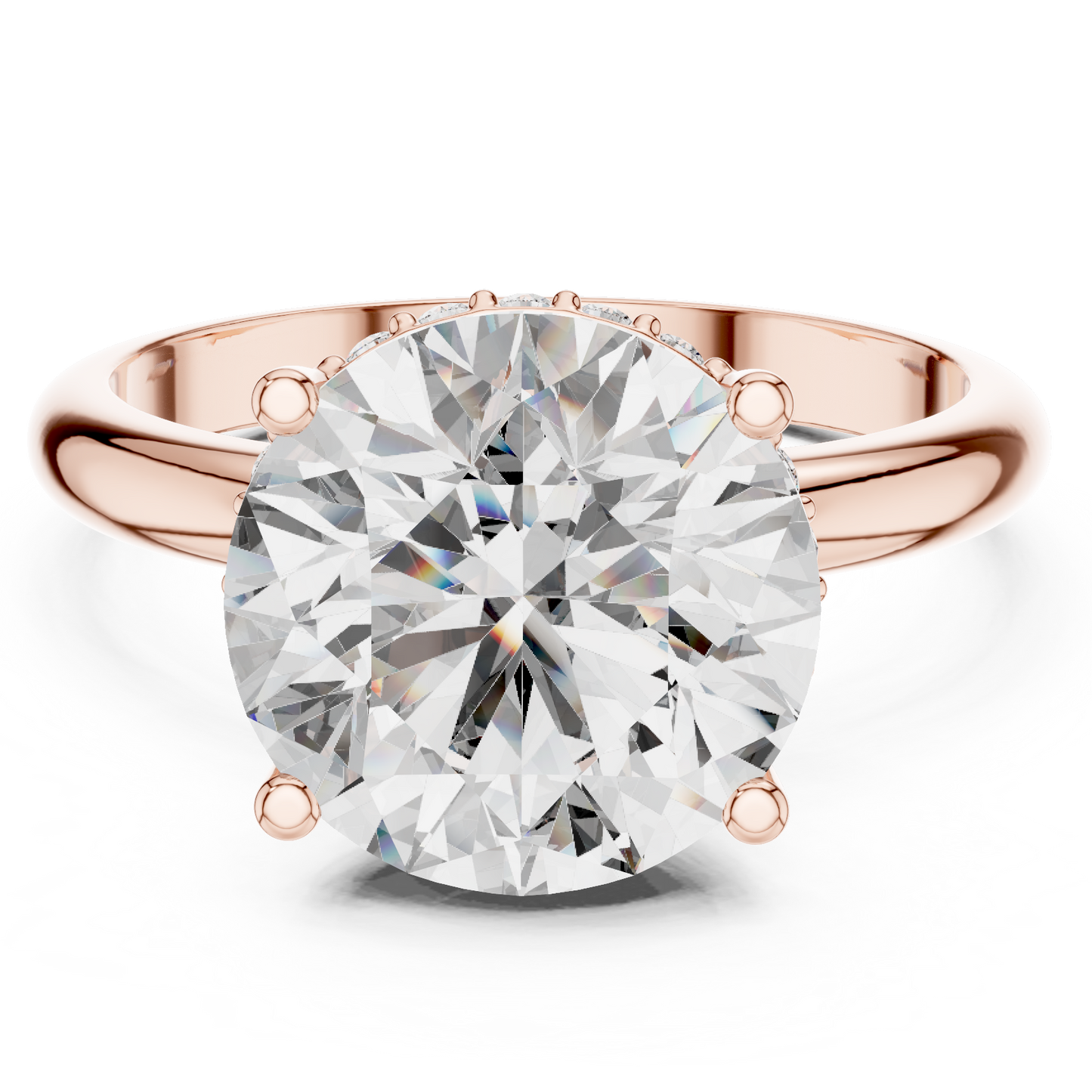 Round Brilliant Solitaire Lab-Grown Diamond Ring in 14K Rose Gold
