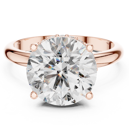 Round Brilliant Solitaire Lab-Grown Diamond Ring in 14K Rose Gold