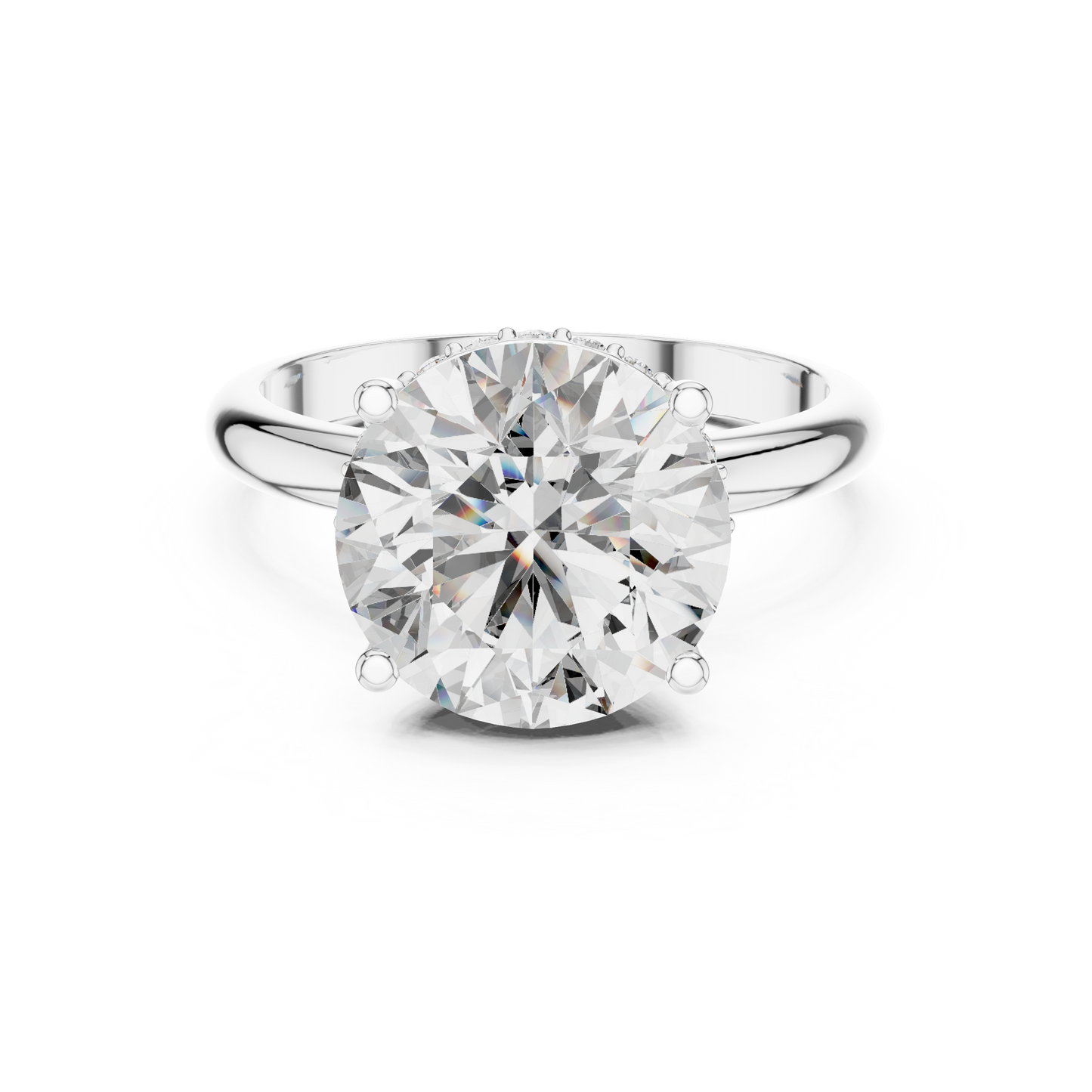 Round Brilliant Solitaire Lab-Grown Diamond Ring in 14K Rose Gold