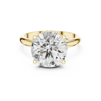 Round Brilliant Solitaire Lab-Grown Diamond Ring in 14K Rose Gold