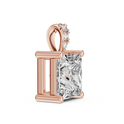 Princess Cut Lab-Grown Diamond Solitaire Pendant in 14K Yellow Gold