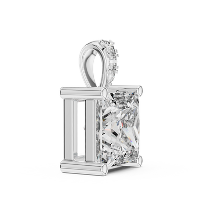 Princess Cut Lab-Grown Diamond Solitaire Pendant in 14K Yellow Gold