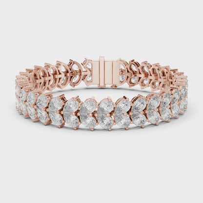 Luxury Pear Cut Diamond Statement Cluster Bracelet for Women
