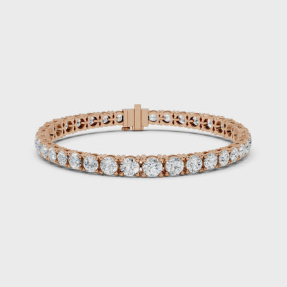 Rose Gold Diamond Tennis Bracelet – Round Cut Elegance
