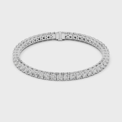 Round Diamond Tennis Bracelet in 14K White Gold