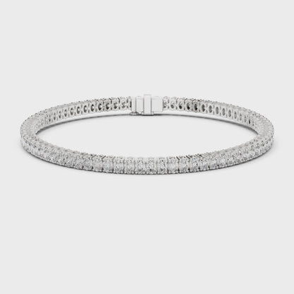 Luxury Lab-Grown Oval Cut Diamond Tennis Bracelet in 14K White Gold